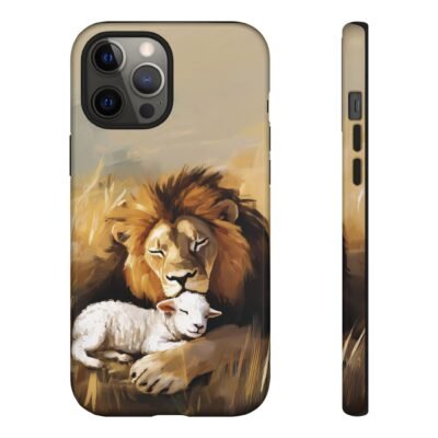 Copy of Lion and the Lamb Christian Phone Case iPhone Samsung Galaxy Google Pixel Faith in Jesus God Phone Cover Christian Inspired Gift Phone Case