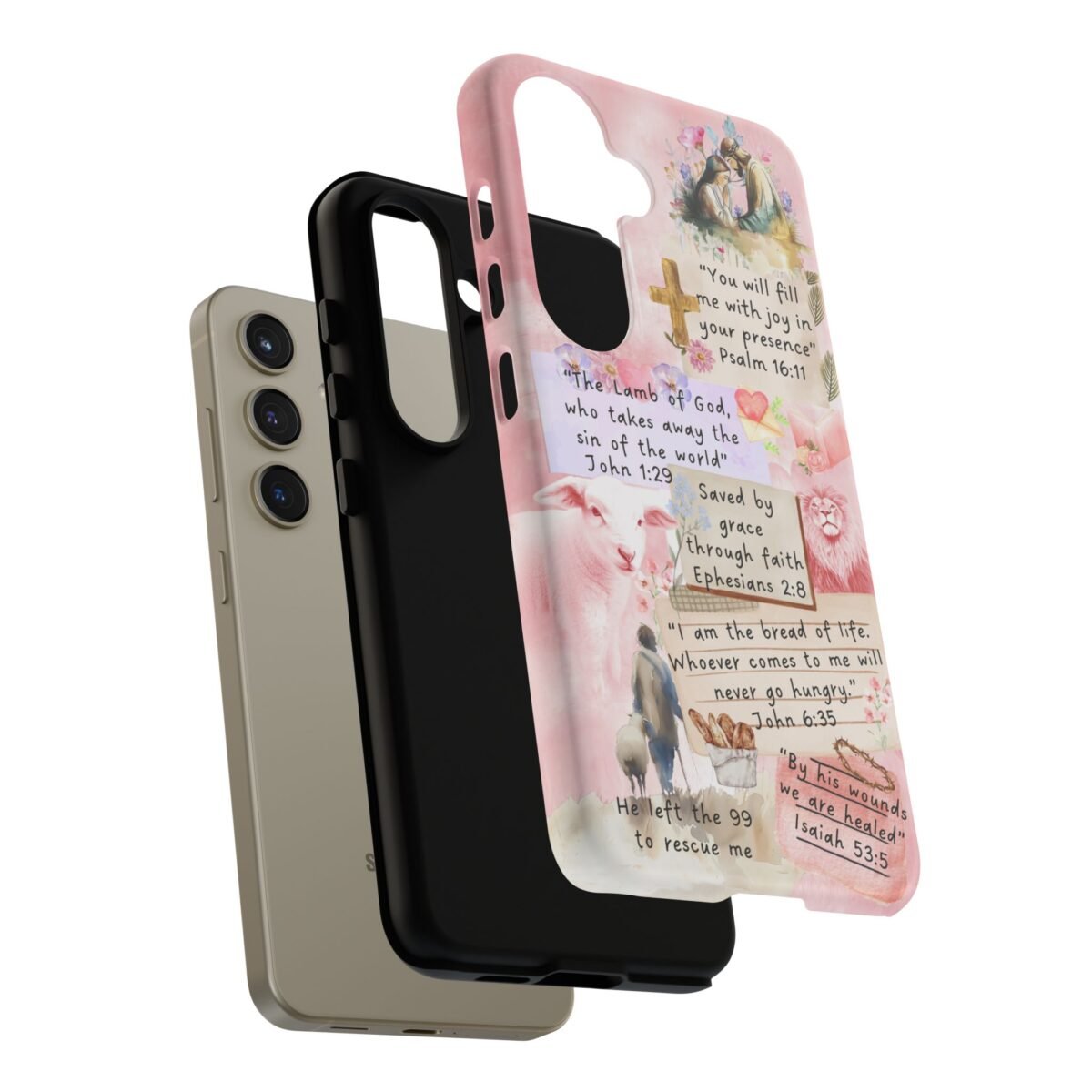 Christian Bible Verse Phone Case Christian Collage Phone Case Faith Phone Casing iPhone Samsung Galaxy Google Pixel iPhone 16 Phone Cover