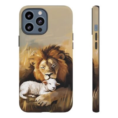 Copy of Lion and the Lamb Christian Phone Case iPhone Samsung Galaxy Google Pixel Faith in Jesus God Phone Cover Christian Inspired Gift Phone Case