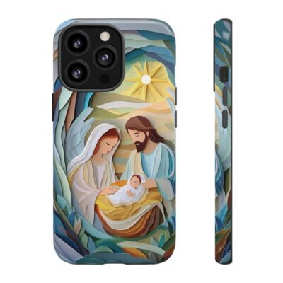 Nativity Phone Case Christian Phone Case Paper Cut 3D Effect Christmas Phone Casing iPhone Samsung Galaxy Google Pixel Faith Phone Cover