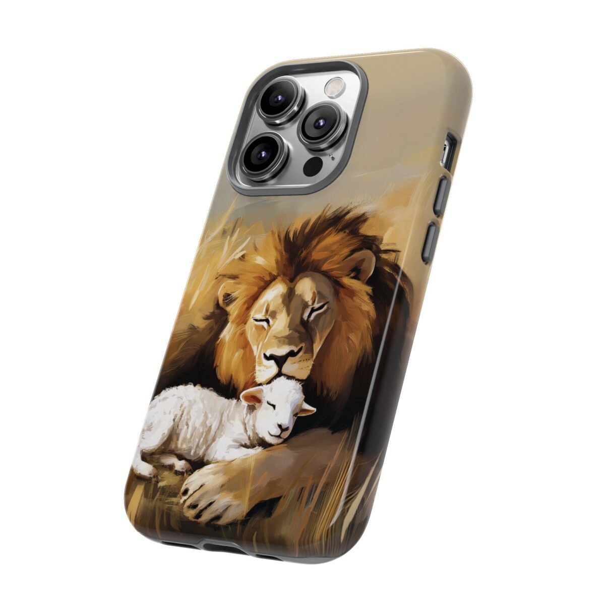 Copy of Lion and the Lamb Christian Phone Case iPhone Samsung Galaxy Google Pixel Faith in Jesus God Phone Cover Christian Inspired Gift Phone Case
