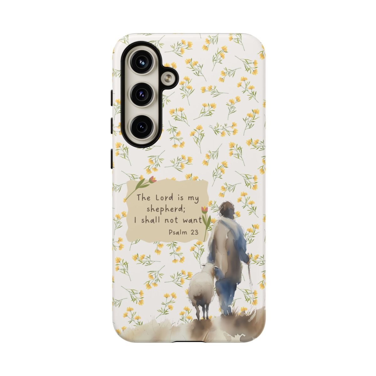 Christian Verse Phone Case The Lord is my Shepherd Psalm 23 Phone Case iPhone 16 15 14 13 12 Pro Max Samsung S24 S23 S22 S21 Plus Ultra