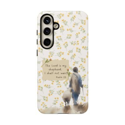 Christian Verse Phone Case The Lord is my Shepherd Psalm 23 Phone Case iPhone 16 15 14 13 12 Pro Max Samsung S24 S23 S22 S21 Plus Ultra