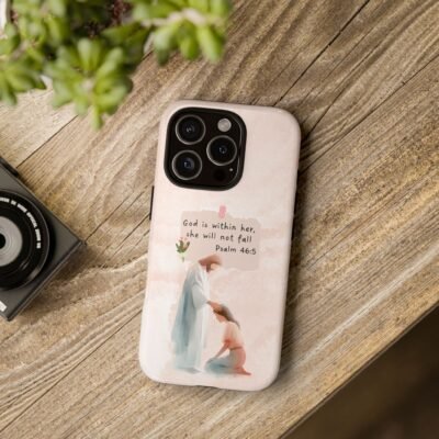 Christian Bible Verse Phone Case God is Within Her Psalm 46 5 Phone Case iPhone 16 15 14 13 12 Pro Max Samsung S24 S23 S22 S21 Plus Ultra
