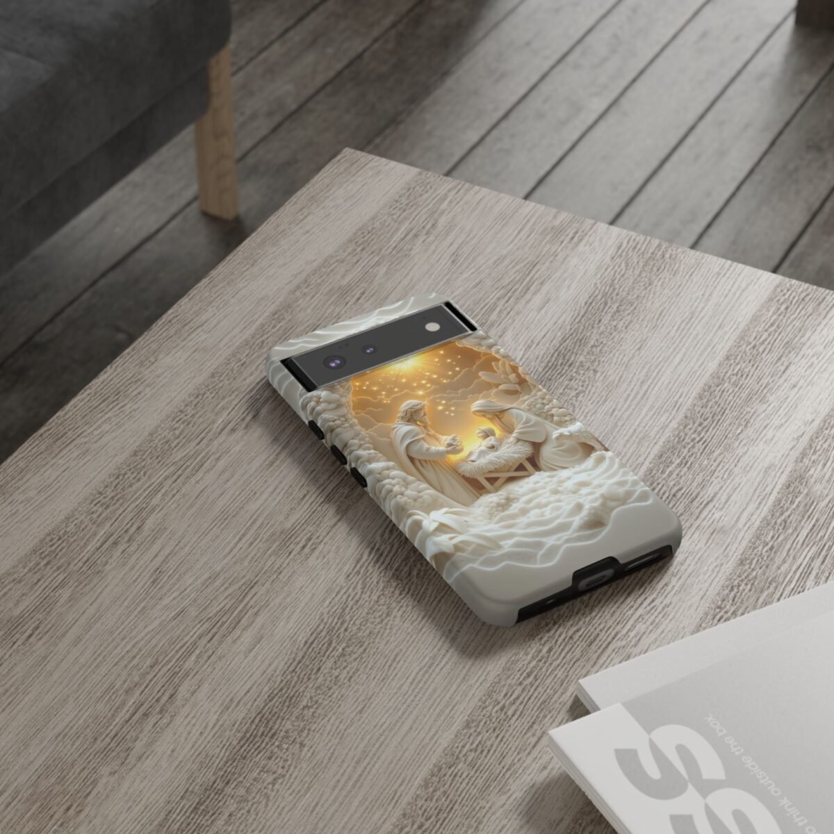 Nativity Phone Case Christian Phone Case 3D Effect Christmas Phone Casing iPhone Samsung Galaxy Google Pixel Faith Jesus Mary Joseph Case