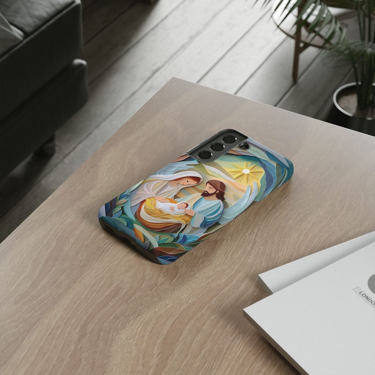Nativity Phone Case Christian Phone Case Paper Cut 3D Effect Christmas Phone Casing iPhone Samsung Galaxy Google Pixel Faith Phone Cover