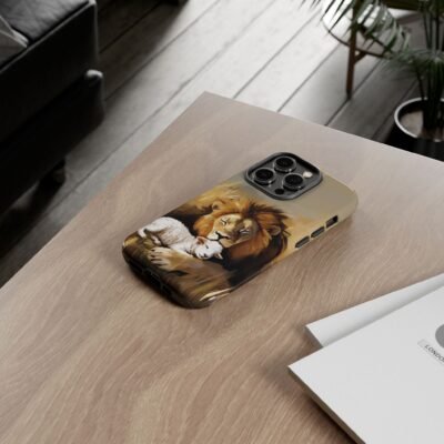 Lion and the Lamb Christian Phone Case iPhone Samsung Galaxy Google Pixel Faith in Jesus God Phone Cover Christian Inspired Gift Phone Case