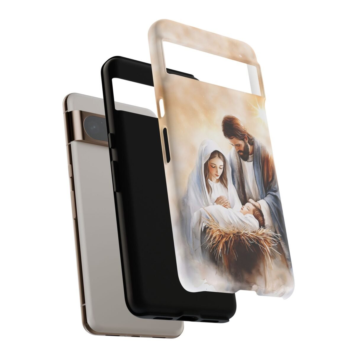 Nativity Phone Case Christian Phone Case Christmas Phone Casing iPhone Samsung Galaxy Google Pixel Phone Cover Faith Jesus Mary and Joseph