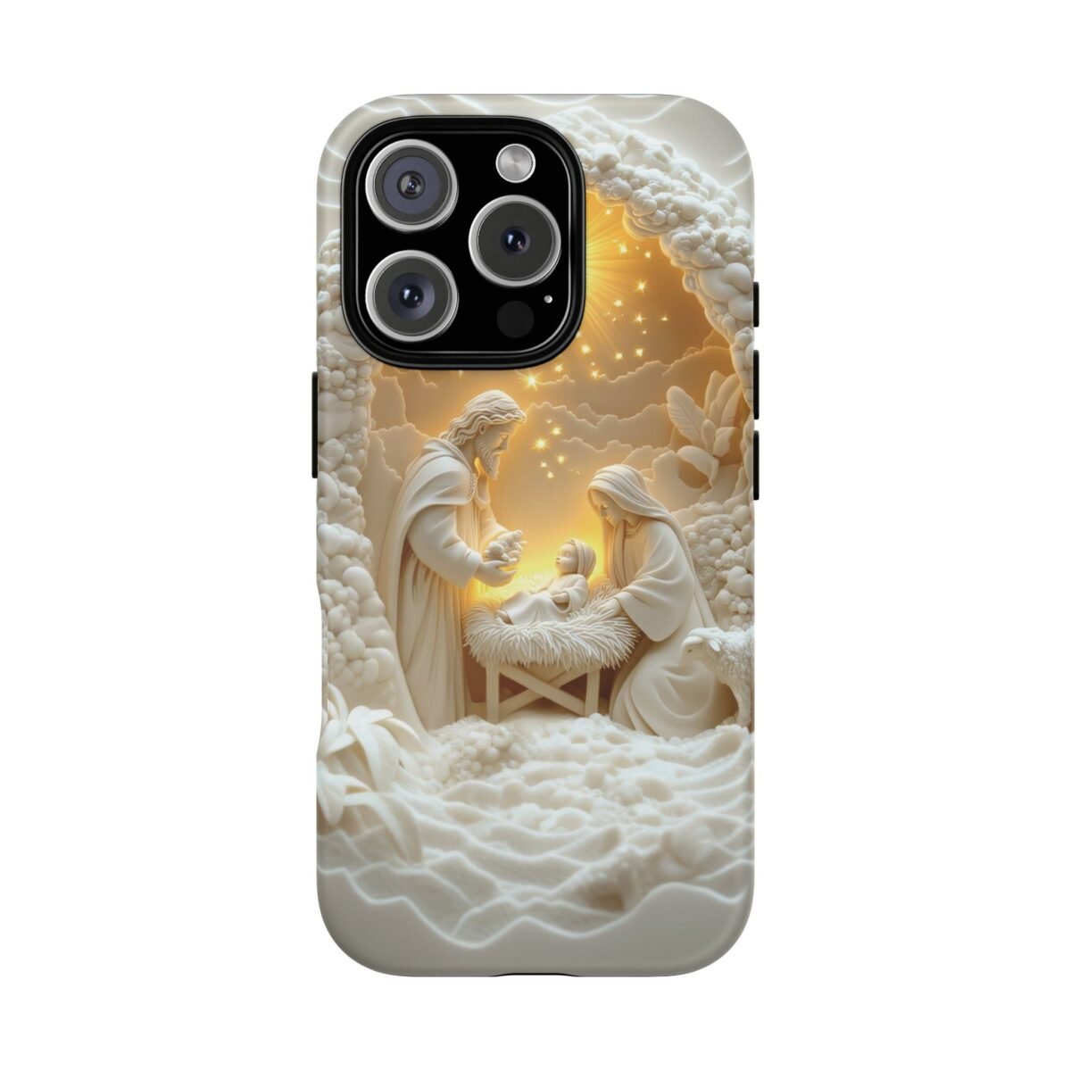 Nativity Phone Case Christian Phone Case 3D Effect Christmas Phone Casing iPhone Samsung Galaxy Google Pixel Faith Jesus Mary Joseph Case