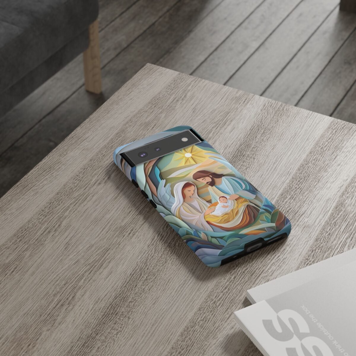 Nativity Phone Case Christian Phone Case Paper Cut 3D Effect Christmas Phone Casing iPhone Samsung Galaxy Google Pixel Faith Phone Cover