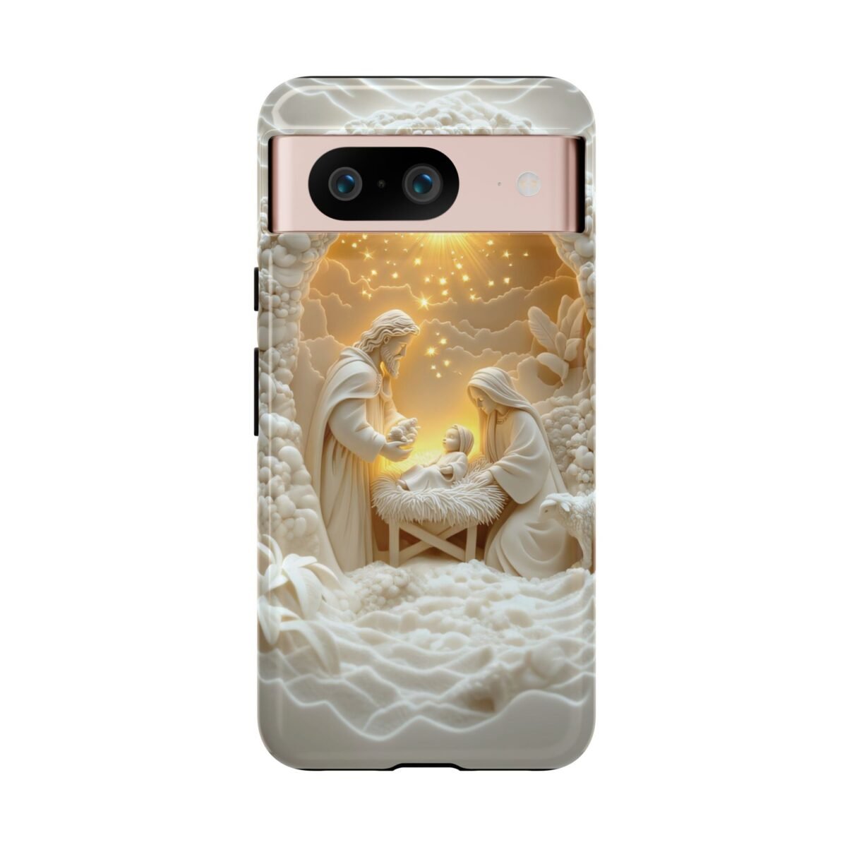 Nativity Phone Case Christian Phone Case 3D Effect Christmas Phone Casing iPhone Samsung Galaxy Google Pixel Faith Jesus Mary Joseph Case
