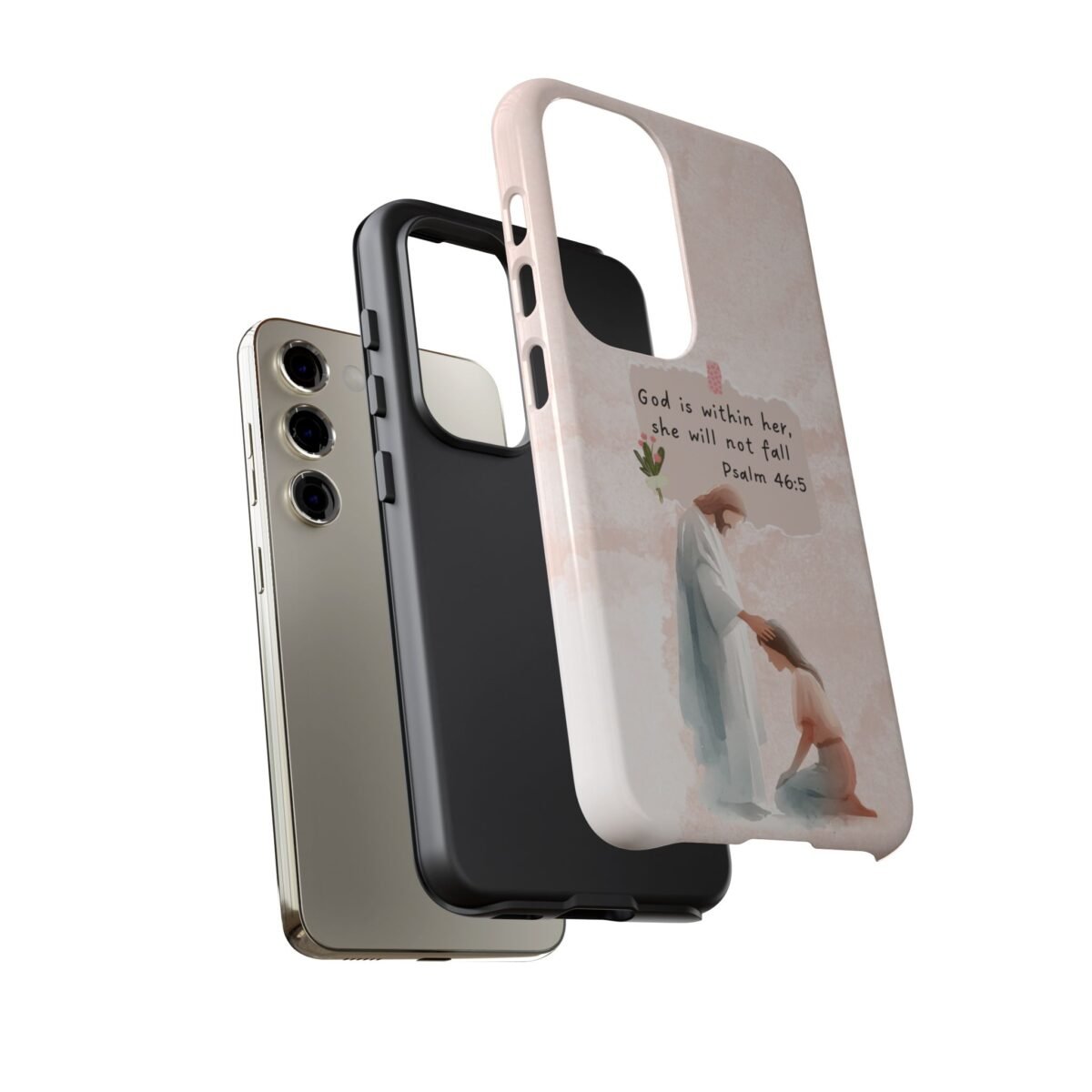 Christian Bible Verse Phone Case God is Within Her Psalm 46 5 Phone Case iPhone 16 15 14 13 12 Pro Max Samsung S24 S23 S22 S21 Plus Ultra