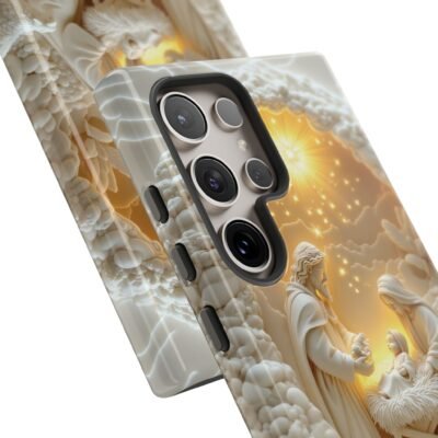 Nativity Phone Case Christian Phone Case 3D Effect Christmas Phone Casing iPhone Samsung Galaxy Google Pixel Faith Jesus Mary Joseph Case