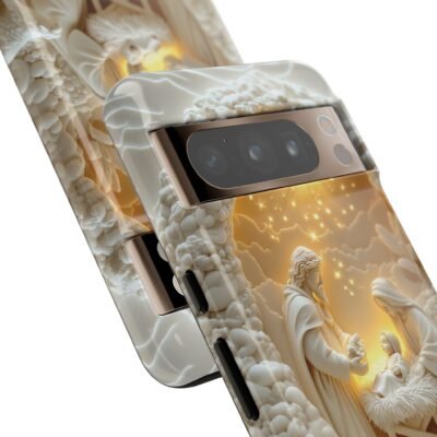 Nativity Phone Case Christian Phone Case 3D Effect Christmas Phone Casing iPhone Samsung Galaxy Google Pixel Faith Jesus Mary Joseph Case