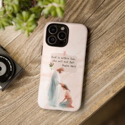 Christian Bible Verse Phone Case God is Within Her Psalm 46 5 Phone Case iPhone 16 15 14 13 12 Pro Max Samsung S24 S23 S22 S21 Plus Ultra
