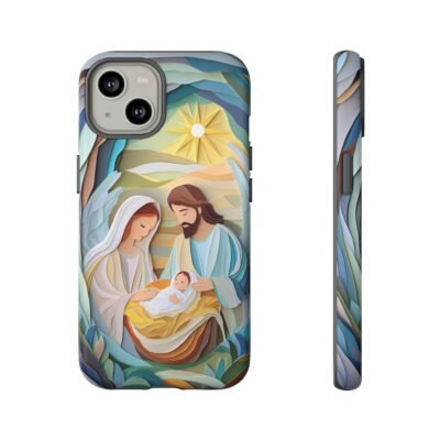 Nativity Phone Case Christian Phone Case Paper Cut 3D Effect Christmas Phone Casing iPhone Samsung Galaxy Google Pixel Faith Phone Cover