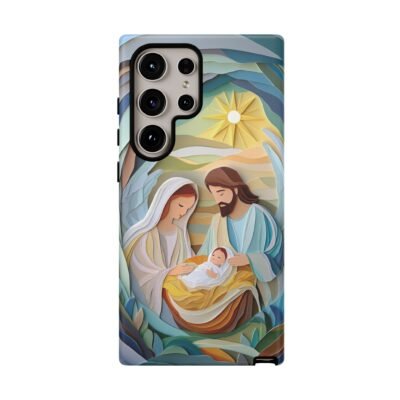 Nativity Phone Case Christian Phone Case Paper Cut 3D Effect Christmas Phone Casing iPhone Samsung Galaxy Google Pixel Faith Phone Cover