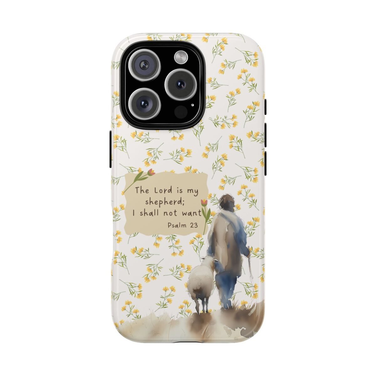 Christian Verse Phone Case The Lord is my Shepherd Psalm 23 Phone Case iPhone 16 15 14 13 12 Pro Max Samsung S24 S23 S22 S21 Plus Ultra