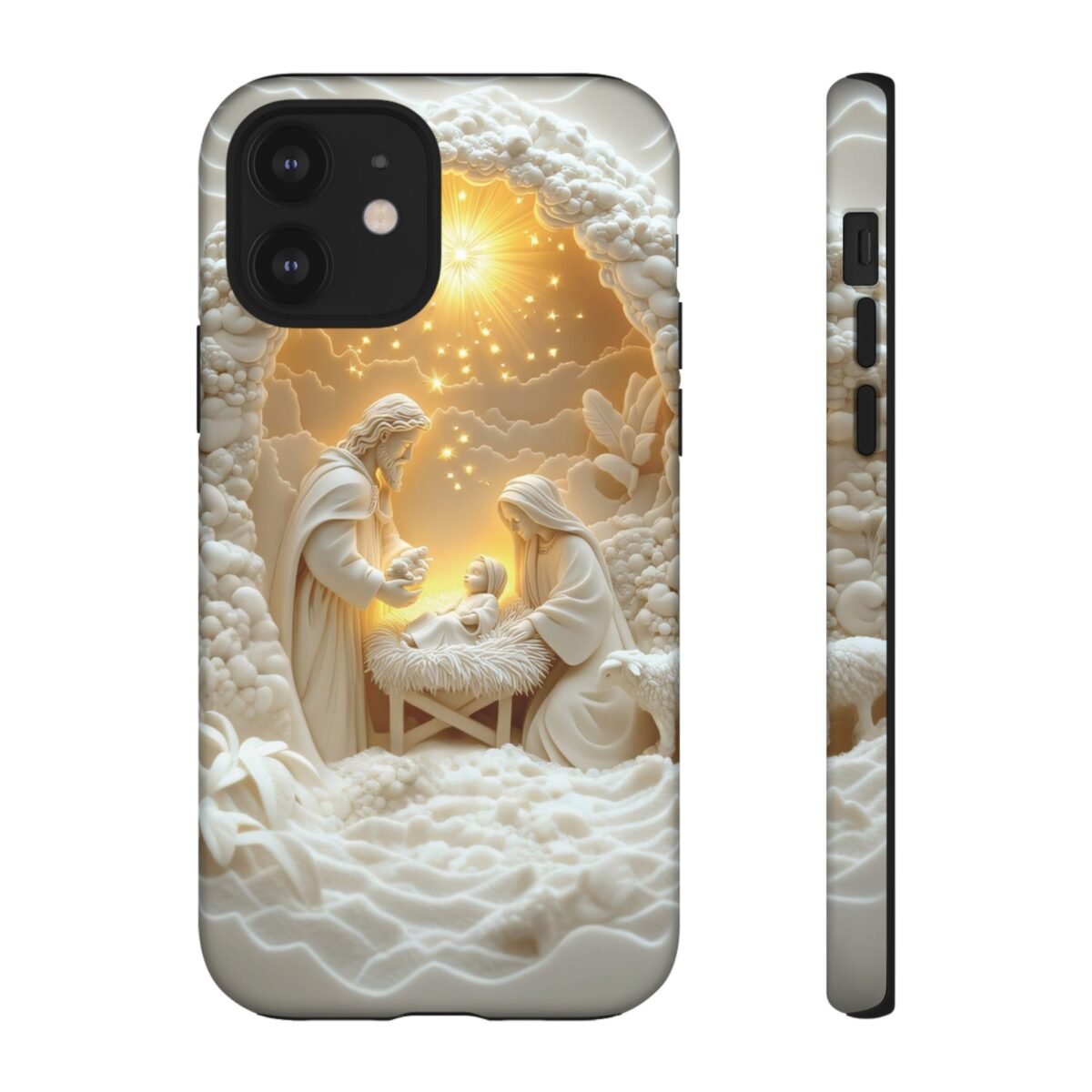Nativity Phone Case Christian Phone Case 3D Effect Christmas Phone Casing iPhone Samsung Galaxy Google Pixel Faith Jesus Mary Joseph Case