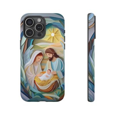 Nativity Phone Case Christian Phone Case Paper Cut 3D Effect Christmas Phone Casing iPhone Samsung Galaxy Google Pixel Faith Phone Cover