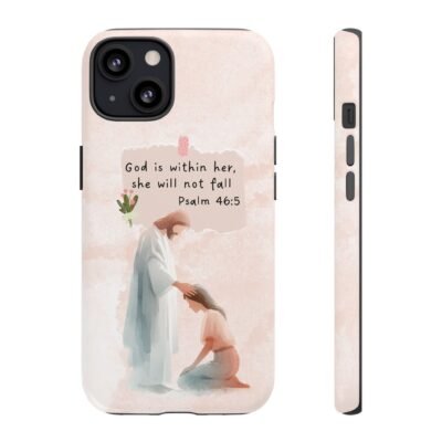 Christian Bible Verse Phone Case God is Within Her Psalm 46 5 Phone Case iPhone 16 15 14 13 12 Pro Max Samsung S24 S23 S22 S21 Plus Ultra