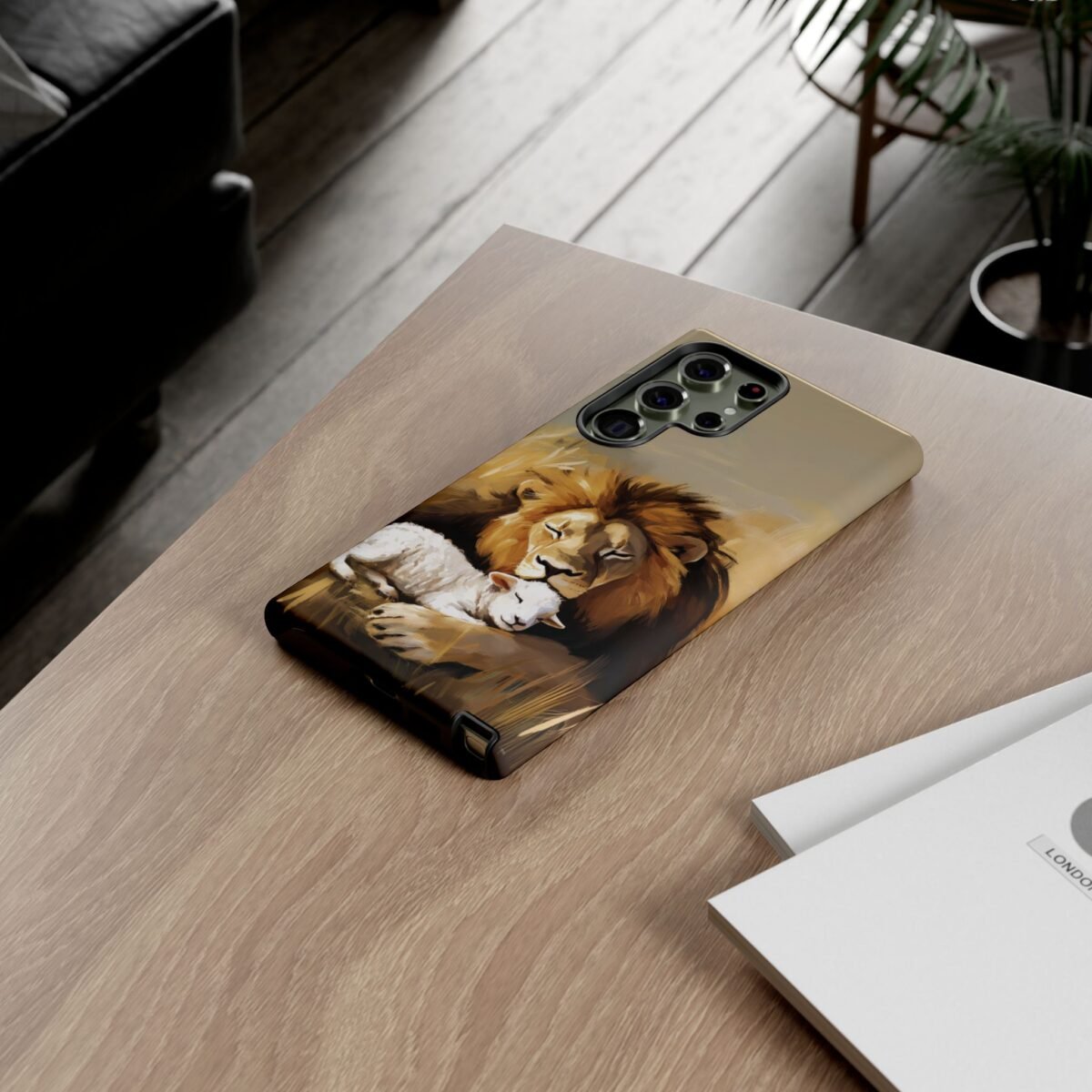 Copy of Lion and the Lamb Christian Phone Case iPhone Samsung Galaxy Google Pixel Faith in Jesus God Phone Cover Christian Inspired Gift Phone Case