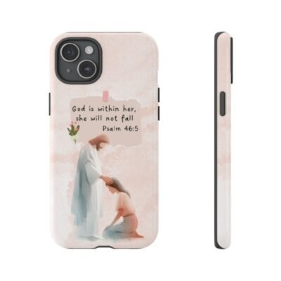 Christian Bible Verse Phone Case God is Within Her Psalm 46 5 Phone Case iPhone 16 15 14 13 12 Pro Max Samsung S24 S23 S22 S21 Plus Ultra