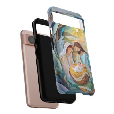 Nativity Phone Case Christian Phone Case Paper Cut 3D Effect Christmas Phone Casing iPhone Samsung Galaxy Google Pixel Faith Phone Cover