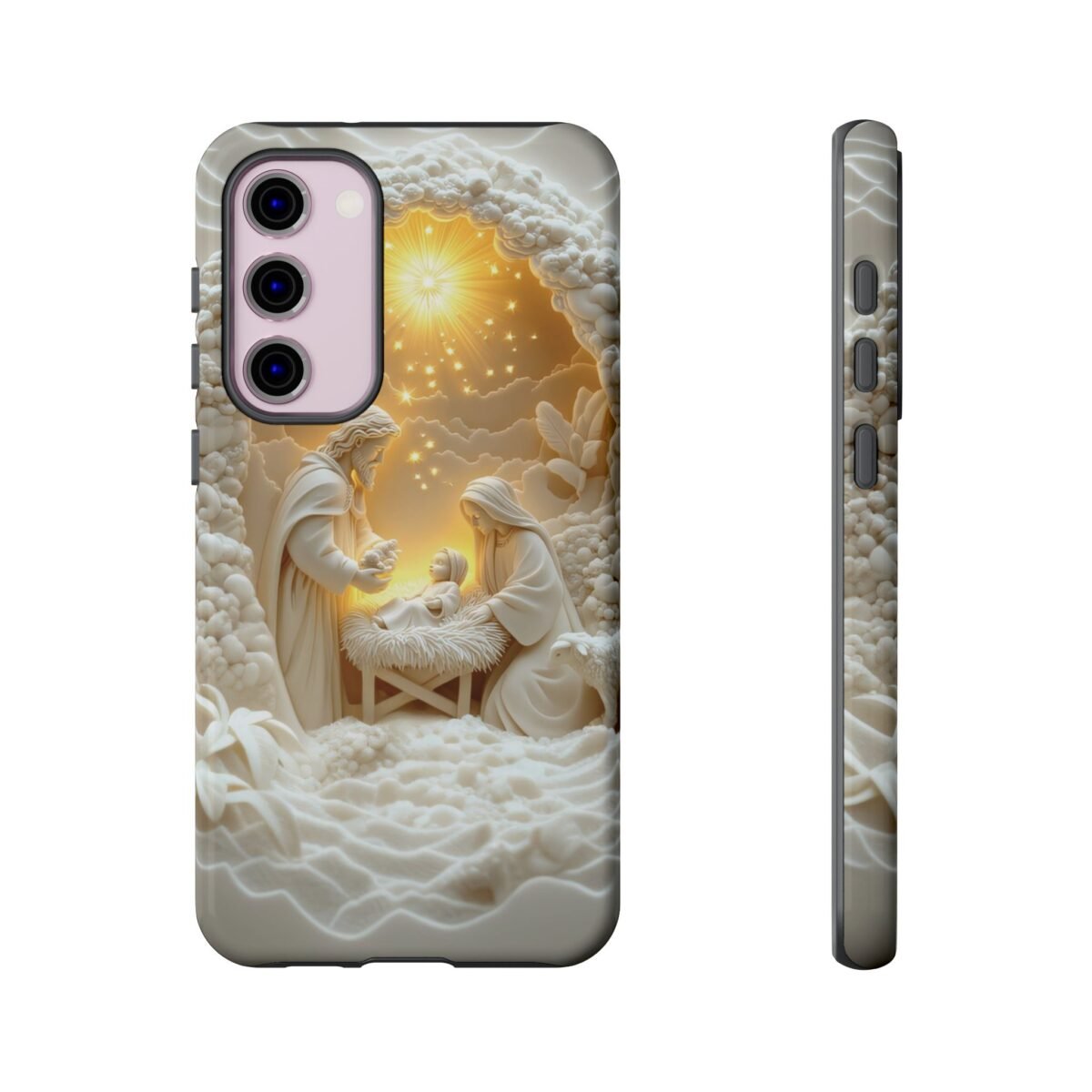 Nativity Phone Case Christian Phone Case 3D Effect Christmas Phone Casing iPhone Samsung Galaxy Google Pixel Faith Jesus Mary Joseph Case