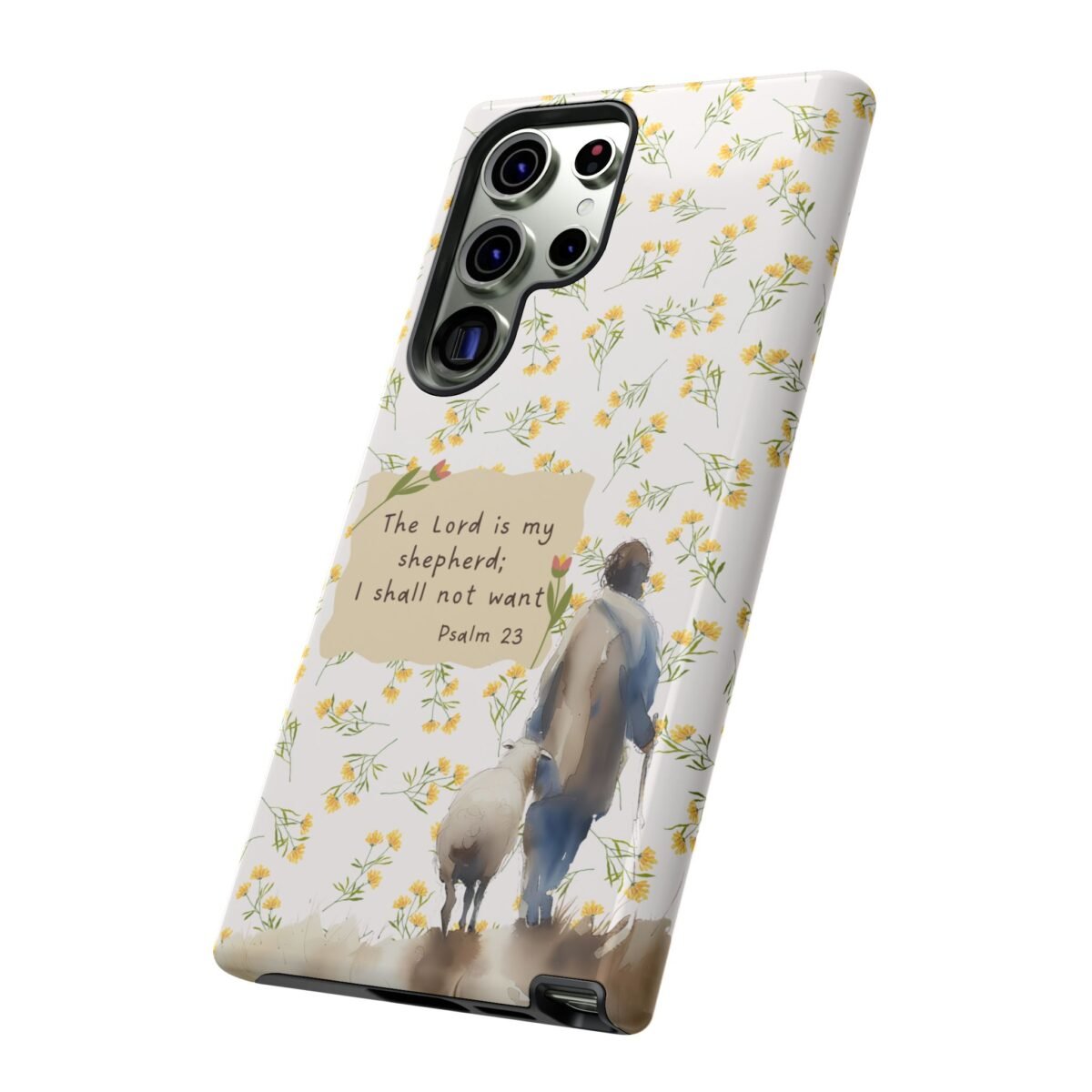 Christian Verse Phone Case The Lord is my Shepherd Psalm 23 Phone Case iPhone 16 15 14 13 12 Pro Max Samsung S24 S23 S22 S21 Plus Ultra