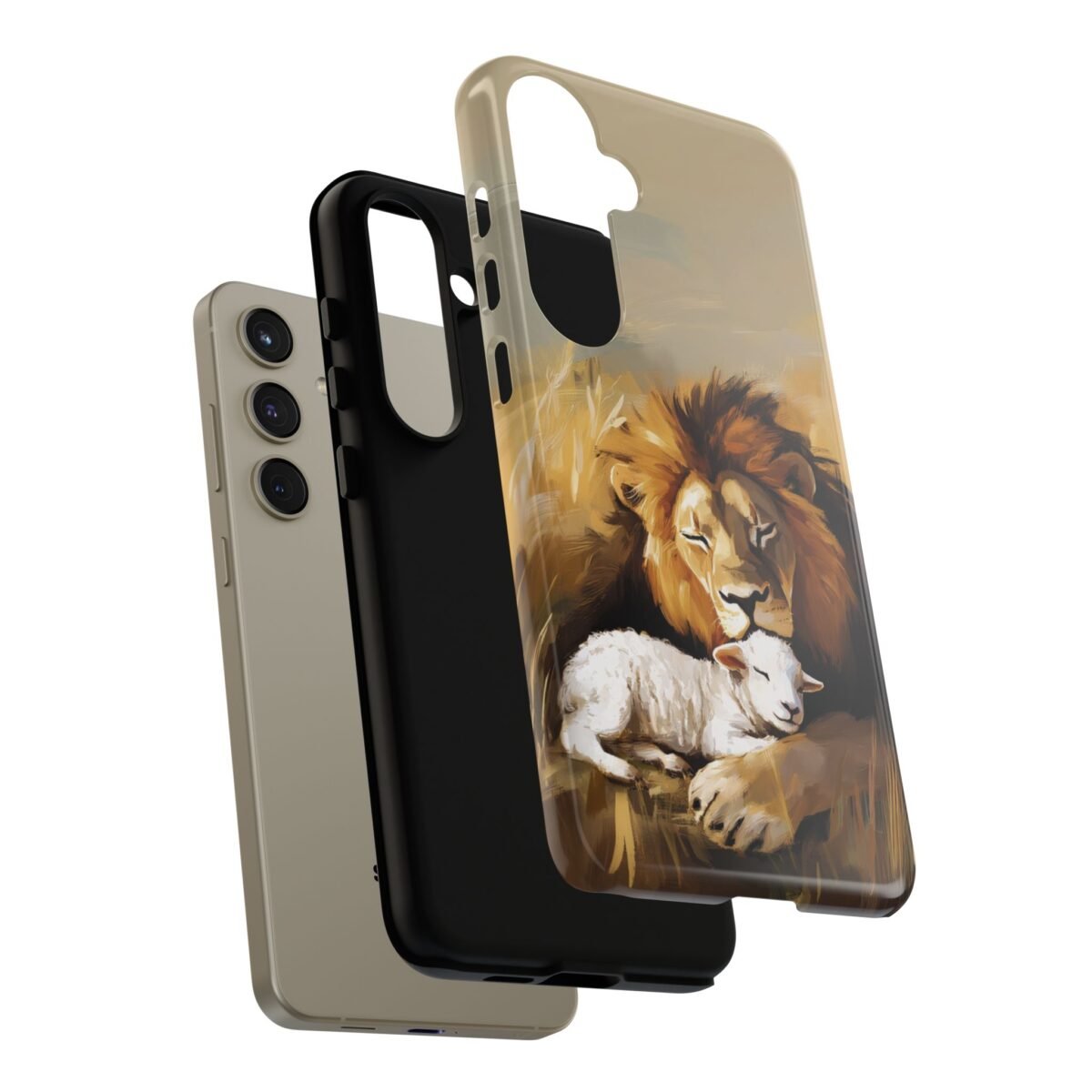 Copy of Lion and the Lamb Christian Phone Case iPhone Samsung Galaxy Google Pixel Faith in Jesus God Phone Cover Christian Inspired Gift Phone Case