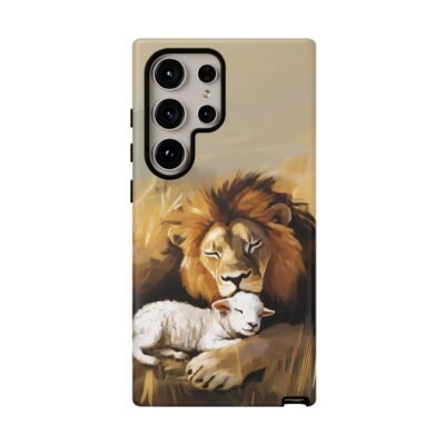Copy of Lion and the Lamb Christian Phone Case iPhone Samsung Galaxy Google Pixel Faith in Jesus God Phone Cover Christian Inspired Gift Phone Case