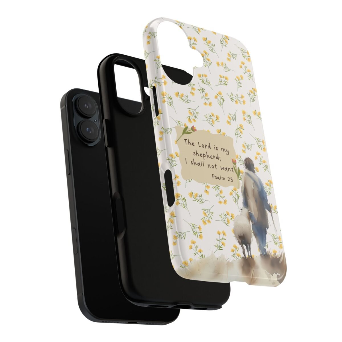 Christian Verse Phone Case The Lord is my Shepherd Psalm 23 Phone Case iPhone 16 15 14 13 12 Pro Max Samsung S24 S23 S22 S21 Plus Ultra