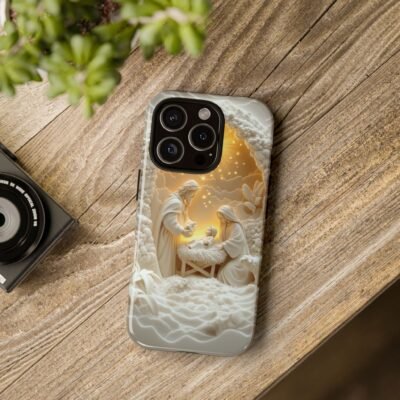 Nativity Phone Case Christian Phone Case 3D Effect Christmas Phone Casing iPhone Samsung Galaxy Google Pixel Faith Jesus Mary Joseph Case