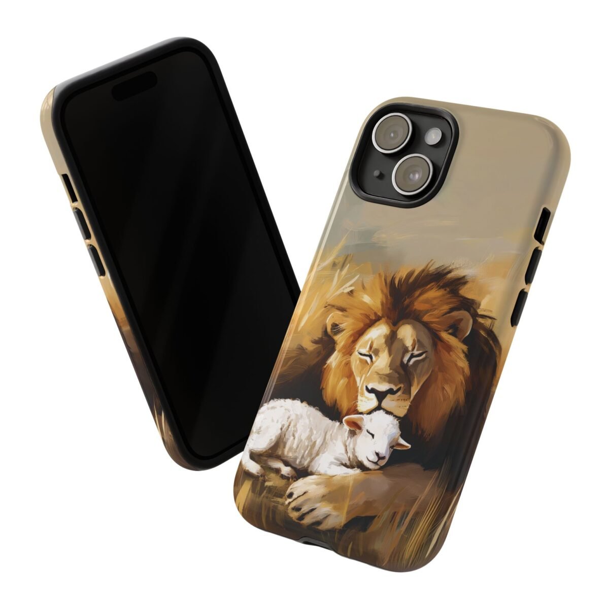 Copy of Lion and the Lamb Christian Phone Case iPhone Samsung Galaxy Google Pixel Faith in Jesus God Phone Cover Christian Inspired Gift Phone Case