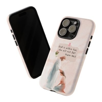 Christian Bible Verse Phone Case God is Within Her Psalm 46 5 Phone Case iPhone 16 15 14 13 12 Pro Max Samsung S24 S23 S22 S21 Plus Ultra
