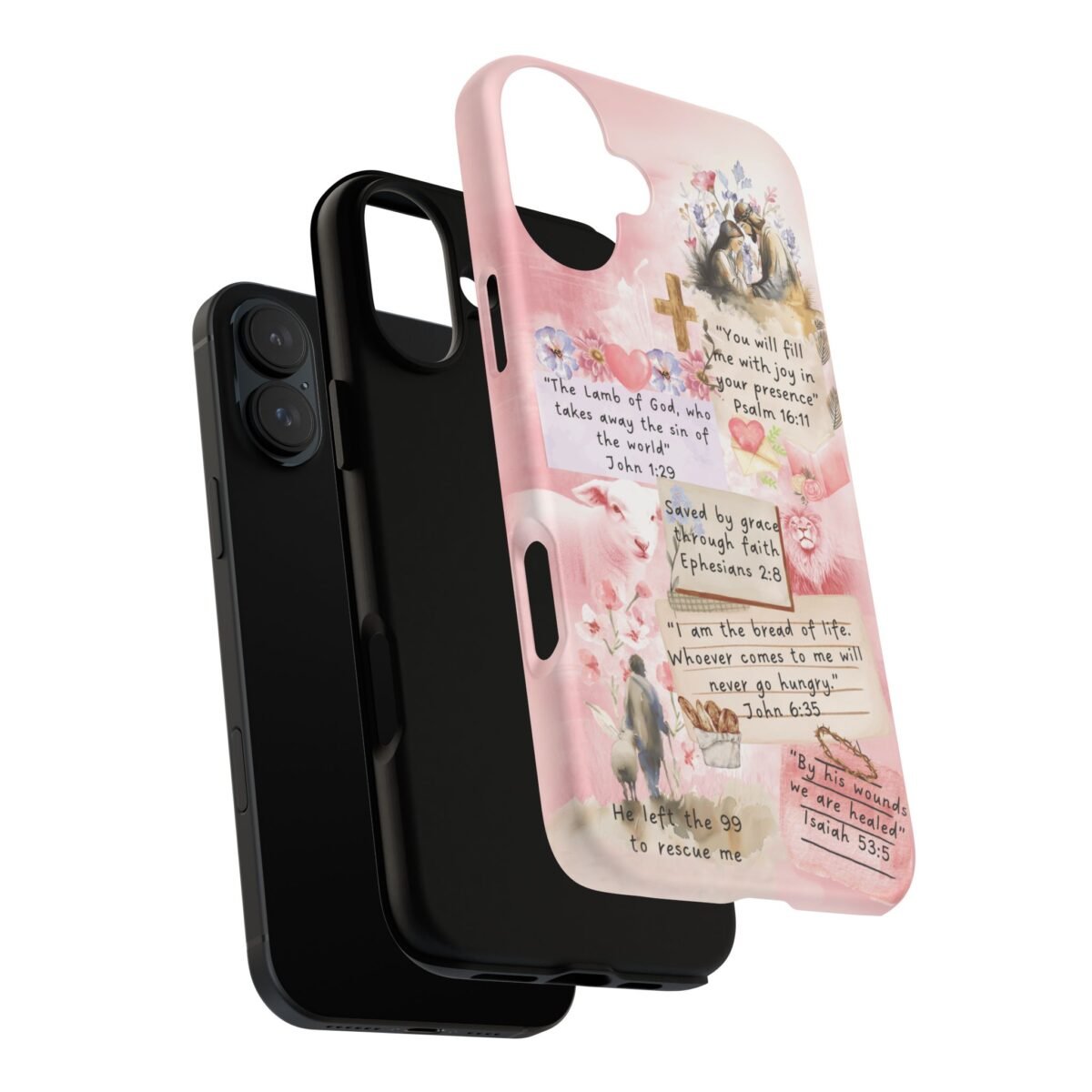 Christian Bible Verse Phone Case Christian Collage Phone Case Faith Phone Casing iPhone Samsung Galaxy Google Pixel iPhone 16 Phone Cover