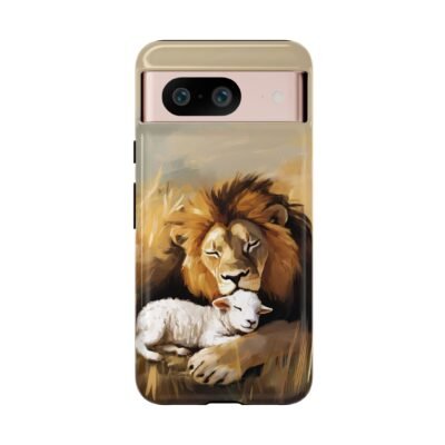 Copy of Lion and the Lamb Christian Phone Case iPhone Samsung Galaxy Google Pixel Faith in Jesus God Phone Cover Christian Inspired Gift Phone Case