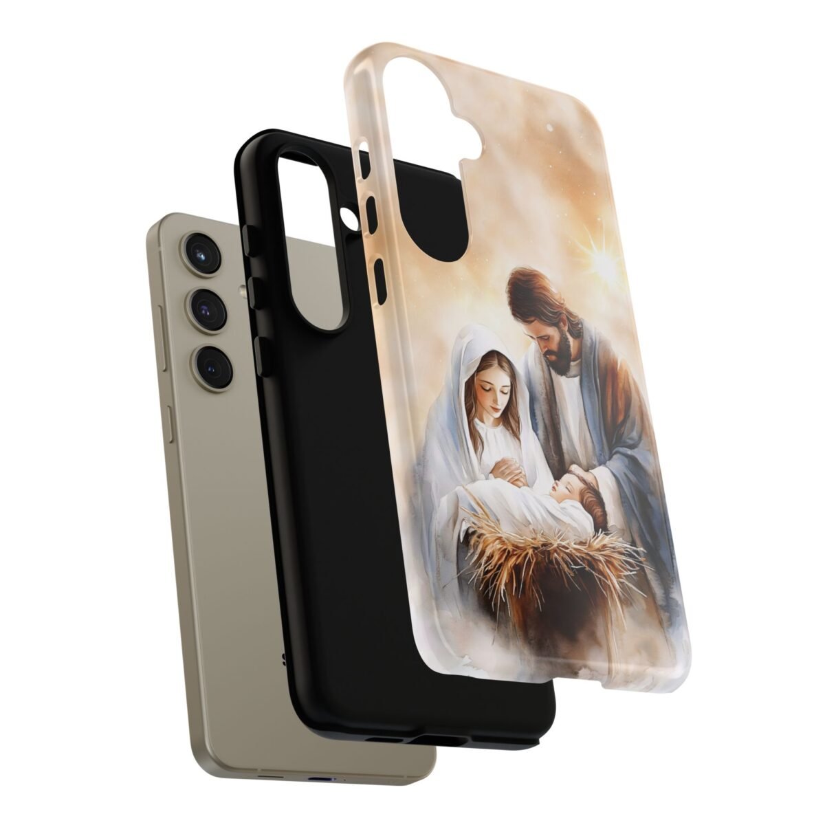 Nativity Phone Case Christian Phone Case Christmas Phone Casing iPhone Samsung Galaxy Google Pixel Phone Cover Faith Jesus Mary and Joseph