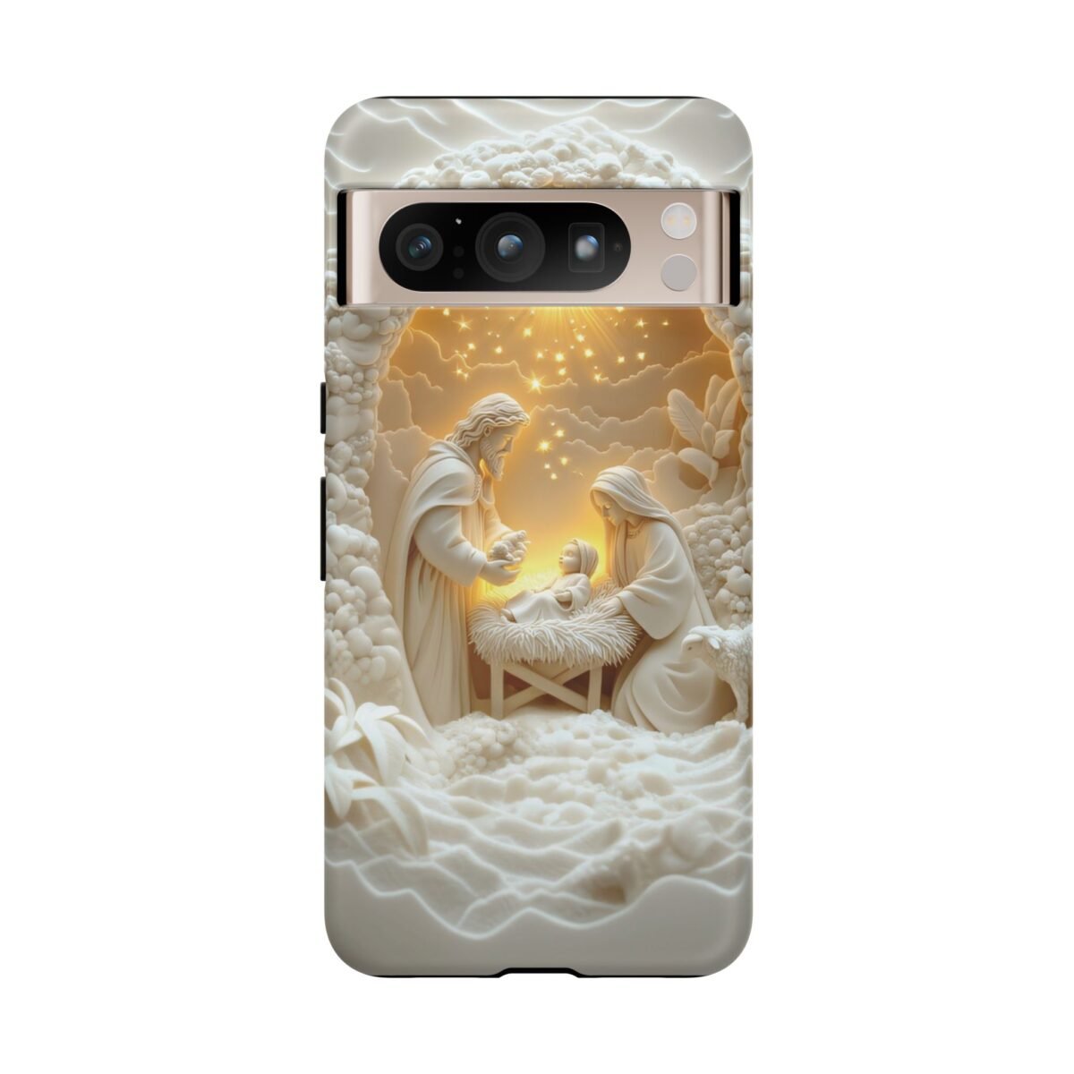 Nativity Phone Case Christian Phone Case 3D Effect Christmas Phone Casing iPhone Samsung Galaxy Google Pixel Faith Jesus Mary Joseph Case