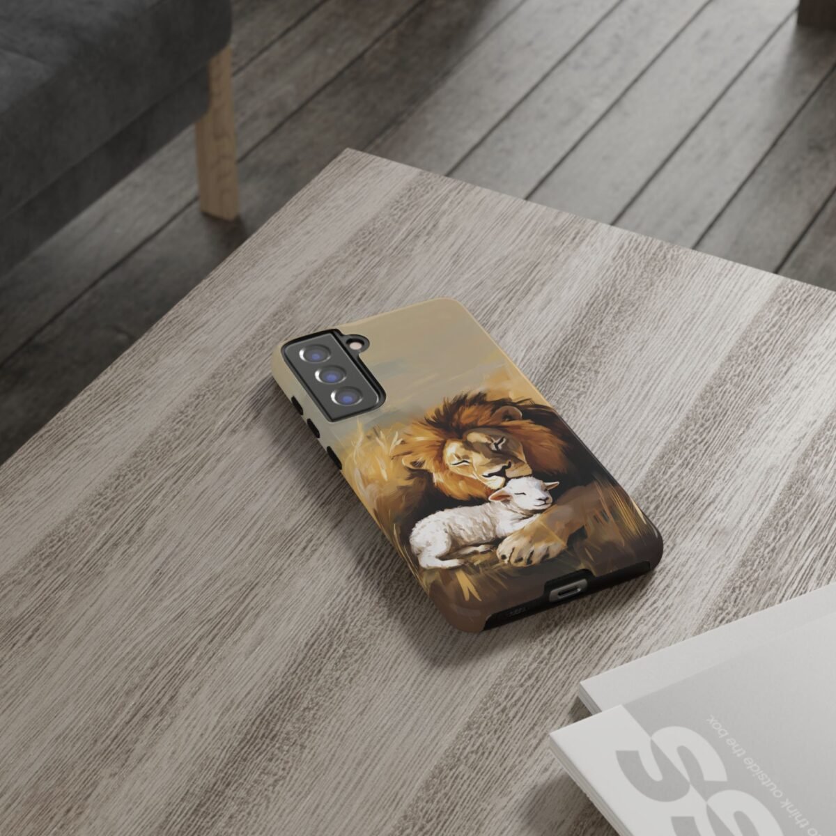 Copy of Lion and the Lamb Christian Phone Case iPhone Samsung Galaxy Google Pixel Faith in Jesus God Phone Cover Christian Inspired Gift Phone Case