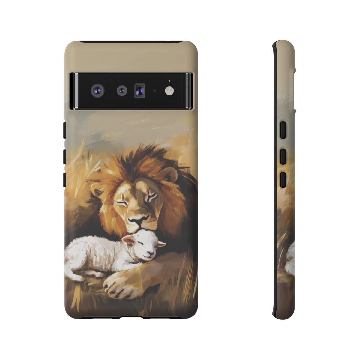 Copy of Lion and the Lamb Christian Phone Case iPhone Samsung Galaxy Google Pixel Faith in Jesus God Phone Cover Christian Inspired Gift Phone Case