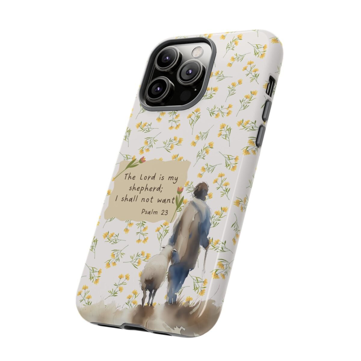 Christian Verse Phone Case The Lord is my Shepherd Psalm 23 Phone Case iPhone 16 15 14 13 12 Pro Max Samsung S24 S23 S22 S21 Plus Ultra