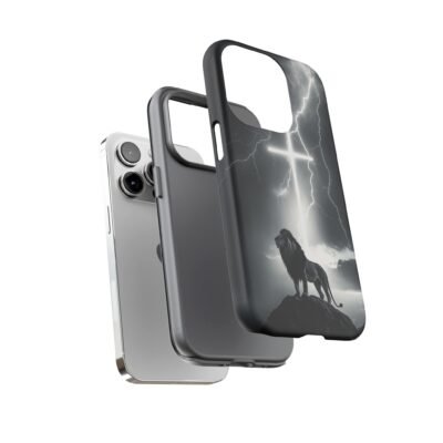 Lion and the Cross Christian Phone Case iPhone Samsung Galaxy Google Pixel Faith in Jesus God Phone Cover Christian Inspired Gift Phone Case
