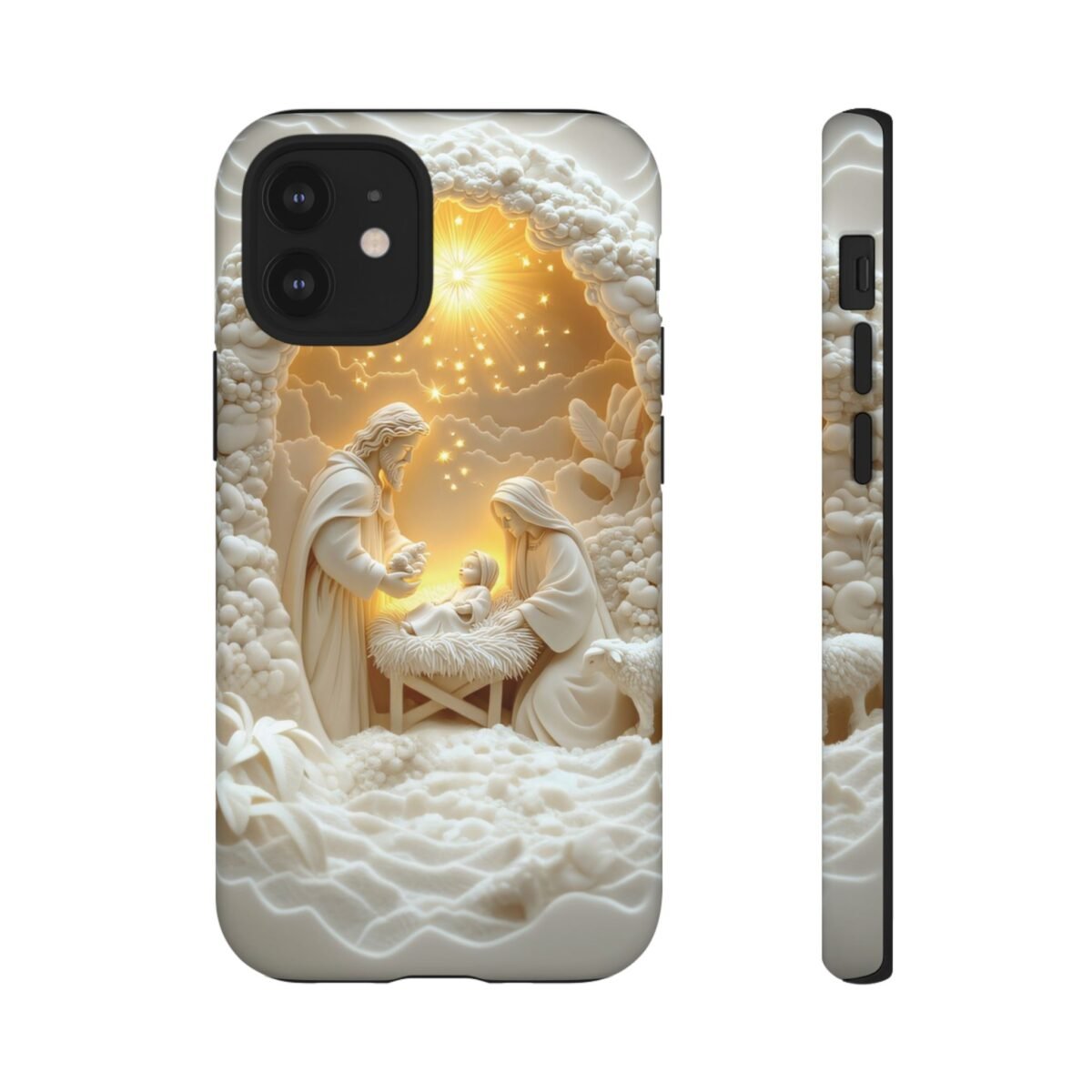 Nativity Phone Case Christian Phone Case 3D Effect Christmas Phone Casing iPhone Samsung Galaxy Google Pixel Faith Jesus Mary Joseph Case