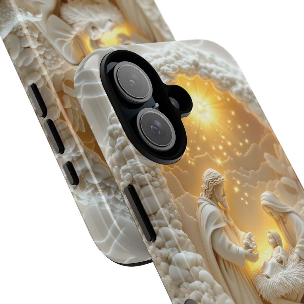 Nativity Phone Case Christian Phone Case 3D Effect Christmas Phone Casing iPhone Samsung Galaxy Google Pixel Faith Jesus Mary Joseph Case