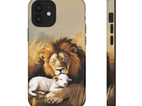 Copy of Lion and the Lamb Christian Phone Case iPhone Samsung Galaxy Google Pixel Faith in Jesus God Phone Cover Christian Inspired Gift Phone Case