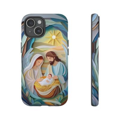 Nativity Phone Case Christian Phone Case Paper Cut 3D Effect Christmas Phone Casing iPhone Samsung Galaxy Google Pixel Faith Phone Cover