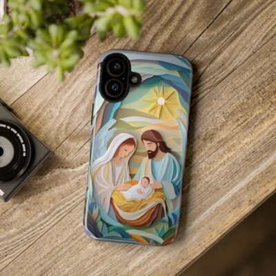 Nativity Phone Case Christian Phone Case Paper Cut 3D Effect Christmas Phone Casing iPhone Samsung Galaxy Google Pixel Faith Phone Cover