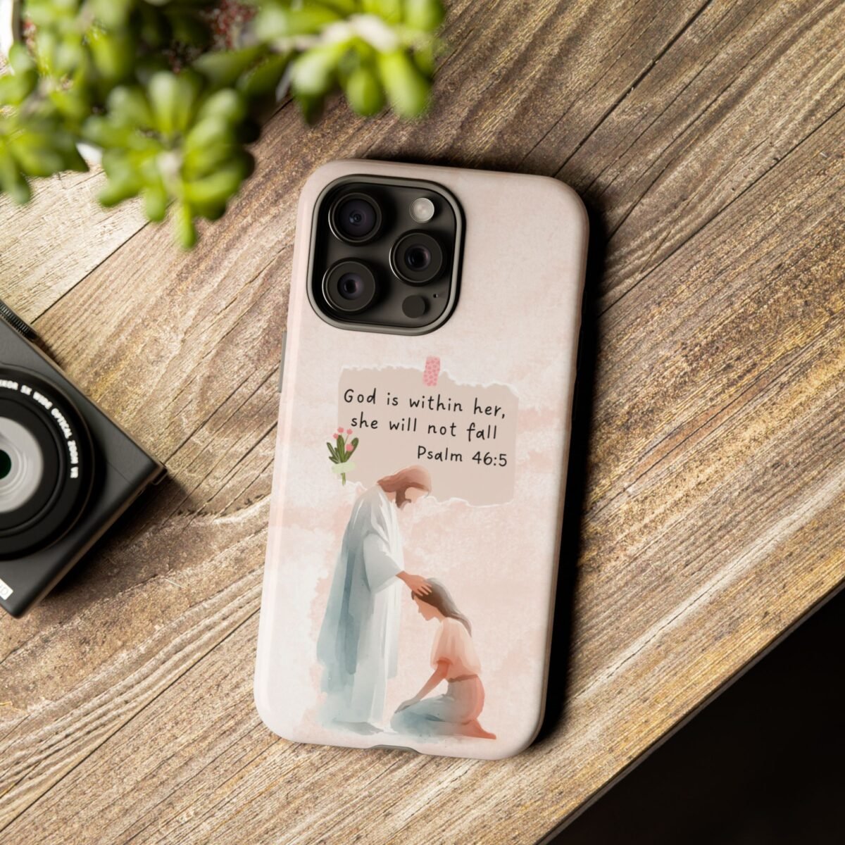 Christian Bible Verse Phone Case God is Within Her Psalm 46 5 Phone Case iPhone 16 15 14 13 12 Pro Max Samsung S24 S23 S22 S21 Plus Ultra